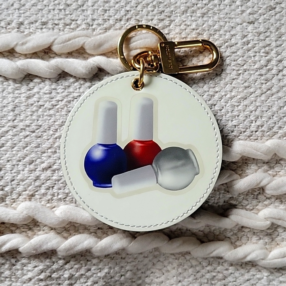 Louis Vuitton White Vernis Nail Polish Keychain Holder